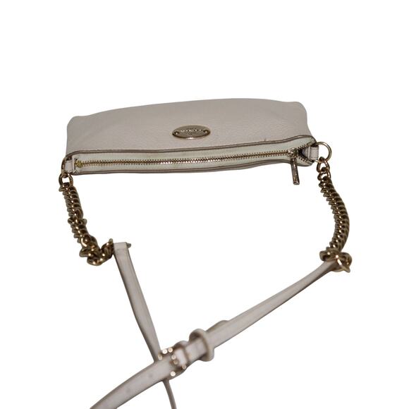 Coach White Cream Pebbled Leather Crossbody Chain Strap - Picture 3 of 3